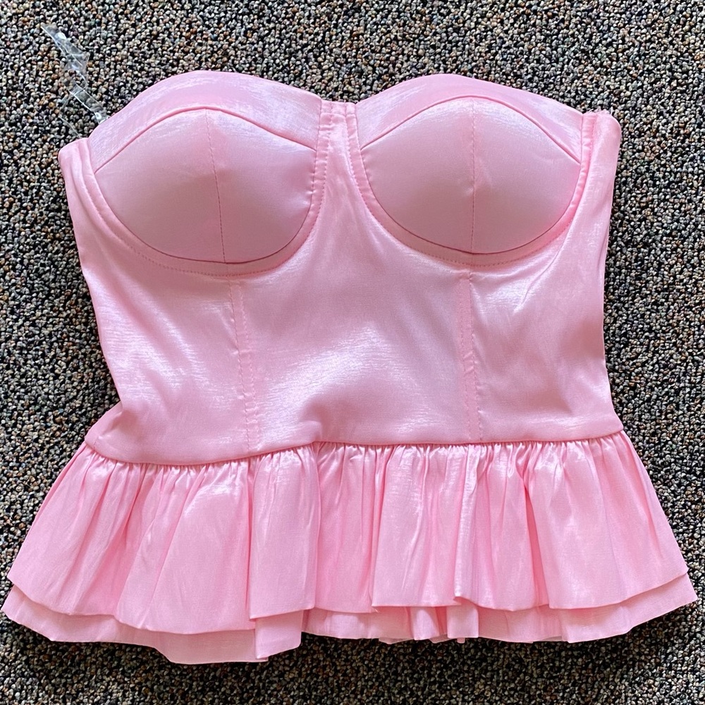 FashionNova Heavenly Dreams Ruffled Bustier